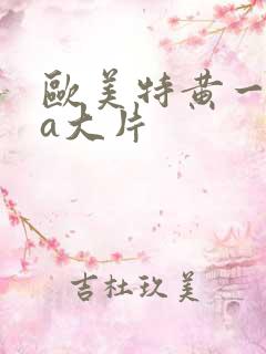 欧美特黄一级aa大片