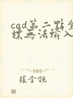 cad第二点坐标无法输入