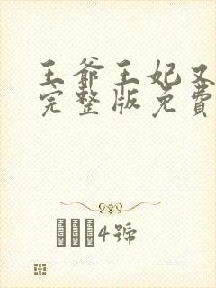 王爷王妃又跑了完整版免费