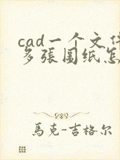 cad一个文件多张图纸怎么转成一个pdf