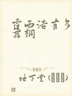 霍雨浩有多爱唐舞桐