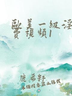 欧美一级淫片免费视频1