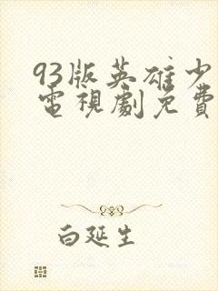 93版英雄少年电视剧免费观看