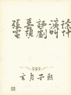 张嘉译演徐天的电视剧叫什么名字