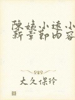 陈姨小远小说最新章节内容