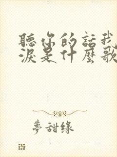 听你的话我不流泪是什么歌