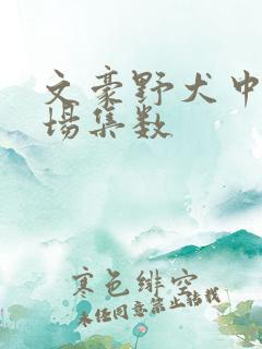 文豪野犬中也出场集数