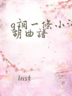 g调一条小河二胡曲谱