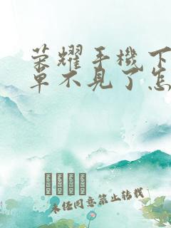 荣耀手机下拉菜单不见了怎么设置