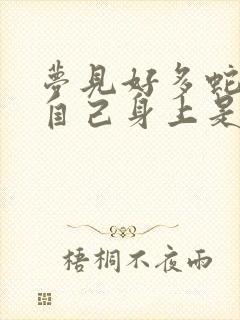 梦见好多蛇缠着自己身上是什么预兆