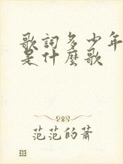 歌词多少年以后是什么歌