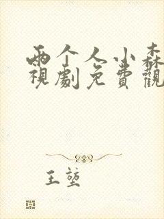 两个人小森林电视剧免费观看全集