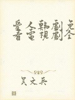 爱人韩剧免费观看电视剧全集完整