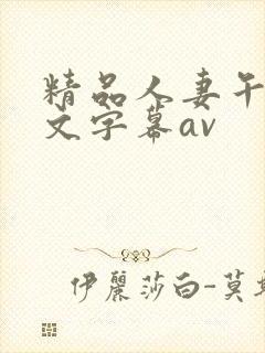 精品人妻午夜中文字幕av