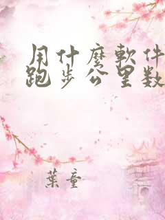 用什么软件记录跑步公里数