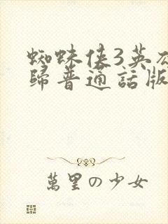 蜘蛛侠3英雄无归普通话版