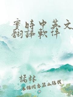 实时中英文对话翻译软件