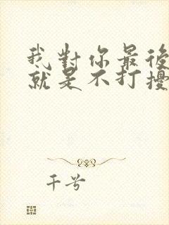 我对你最后的爱就是不打扰歌词