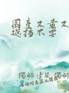 国产又黄又爽无遮挡不要