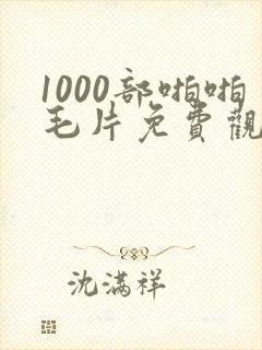 1000部啪啪毛片免费观看