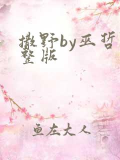 撒野by巫哲完整版