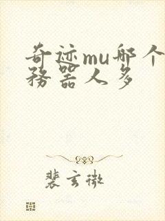 奇迹mu哪个服务器人多