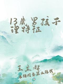 13岁男孩子心理特征