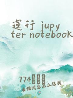 运行 jupyter notebook