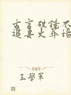 古言破镜不重圆追妻火葬场