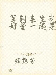 等到来生我们好好爱一遍是什么歌