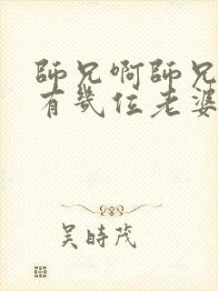 师兄啊师兄男主有几位老婆