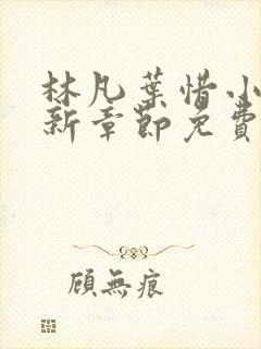 林凡叶惜小说最新章节免费阅读