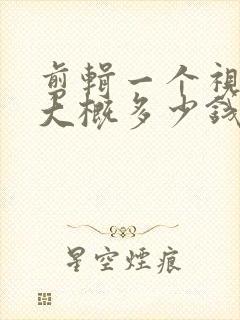 剪辑一个视频 大概多少钱