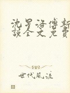 沈星洛傅斯辰小说全文免费阅读