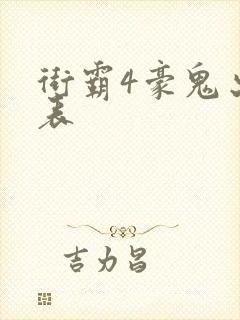 街霸4豪鬼出招表