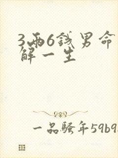 3两6钱男命详解一生