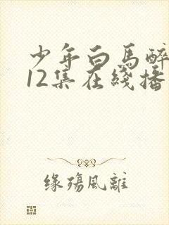 少年白马醉春风12集在线播放