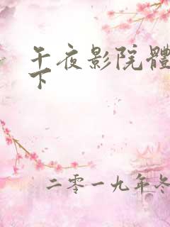 午夜影院体验一下