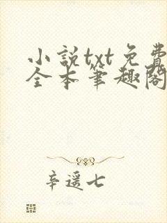 小说txt免费全本笔趣阁