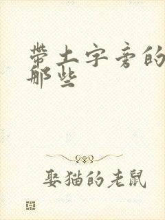 带土字旁的字有那些