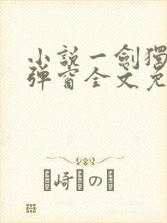 小说一剑独尊无弹窗全文免费阅读