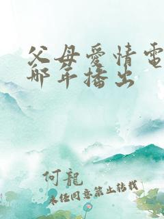 父母爱情电视剧哪年播出