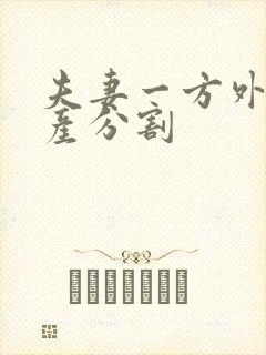 夫妻一方外遇财产分割