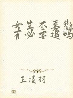 女生不喜欢你还有必要追吗