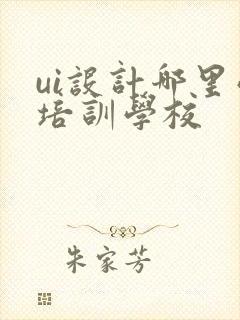 ui设计哪里学培训学校