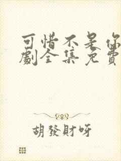 可惜不是你电视剧全集免费观看