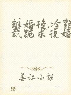离婚后,冷艳总裁跪求复婚无删减全本阅读