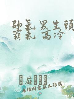 帅气男生头像 霸气 高冷