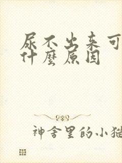 尿不出来可能是什么原因