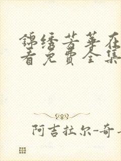 锦绣芳华在线观看免费全集高清